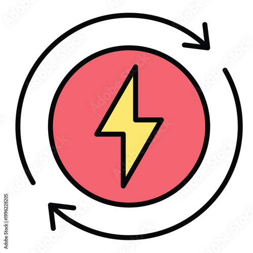 Renewable Energy Color Icon