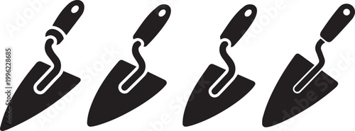 Garden trowel icons set gardening tool agriculture vector illustration