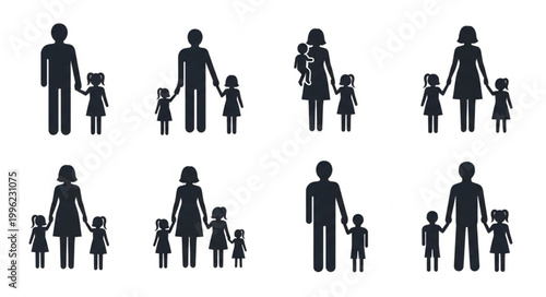 Family Icons Representing Different Family Structures and Generations.
