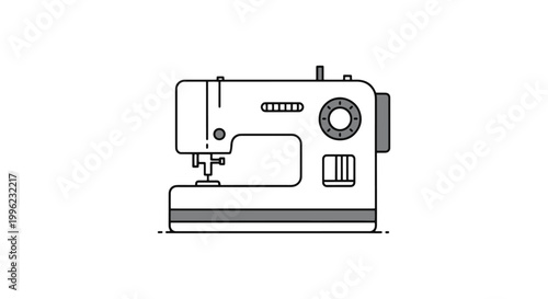 Sewing Machine Tension Dial simple abstract pattern vector
