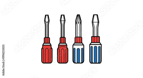 Screwdriver bits Line art abstract graphic design vector