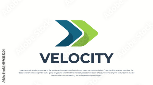 The logo emphasizes speed and efficiency with an abstract arrow design, perfect for businesses in logistics, technology, or consulting focused on innovative solutions.