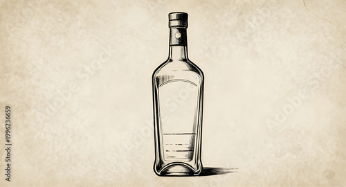 bottle icon, line art bottle, black outline bottle, alcohol bottle, liquor container, cider bottle, cognac bottle, beverage icon, drink symbol, bar equipment, simple bottle design, minimal icon, glass