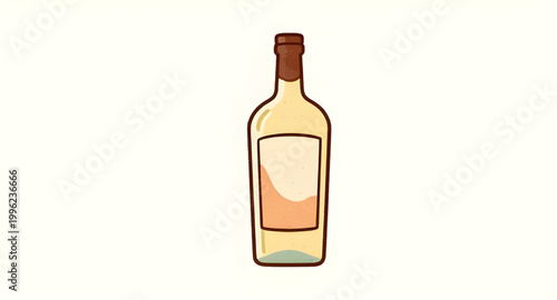 bottle icon, line art bottle, black outline bottle, alcohol bottle, liquor container, cider bottle, cognac bottle, beverage icon, drink symbol, bar equipment, simple bottle design, minimal icon, glass