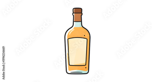 bottle icon, line art bottle, black outline bottle, alcohol bottle, liquor container, cider bottle, cognac bottle, beverage icon, drink symbol, bar equipment, simple bottle design, minimal icon, glass