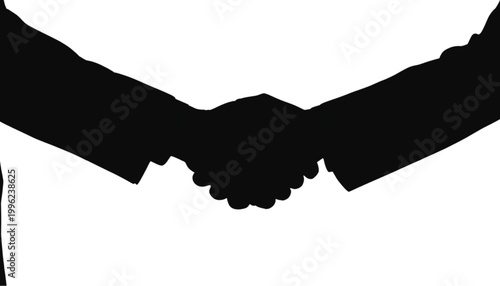 Businessmen shake hands to signify a successful corporate agreement between two professional partners.