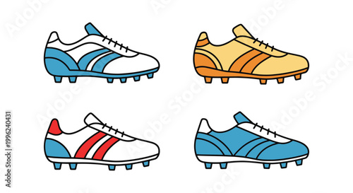 Soccer Cleats Line art vector minimal abstract design