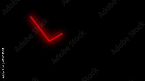 Red arrow pointing downward isolated on transparent background, directional red arrow icon pointing down for business concepts
