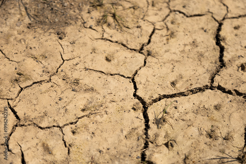 Φωτογραφία Dry Cracked Earth Surface in Arid Environment