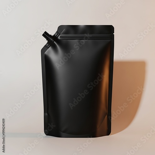 Black Stand Up Pouch with Spout flexible packaging