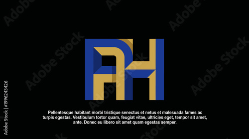 This logo features the letters AH integrated into a modern abstract design, using bold colors and shapes to create a visually appealing corporate identity.