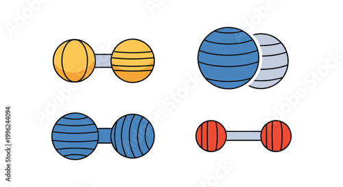 Therapy Balls Line art vector abstract clean design