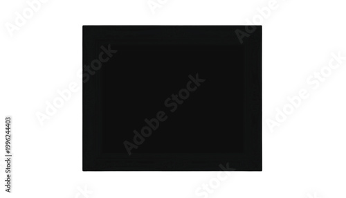 Picture frame presents a thick black rectangular border surrounding a dark center for moody imagery.