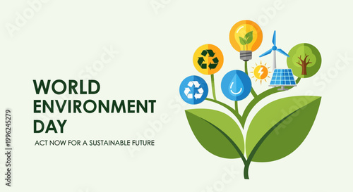 World Environment Day sustainable future concept.