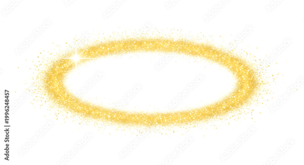 Naklejka premium Glowing golden halo symbol