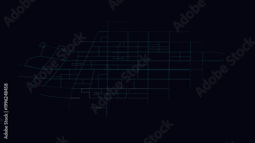 Hebi, China, City Infrastructure Expansion Animation, Urban Visualization Technology