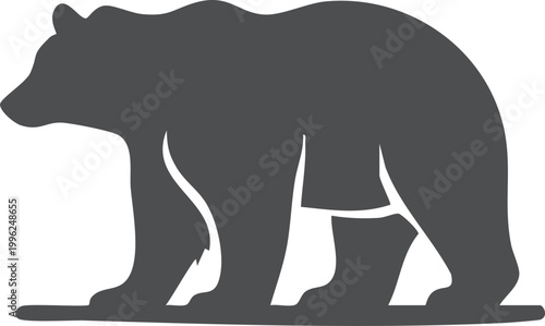 American Black Bear on white background