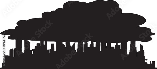 Air Pollution Icon Vector Smog Emission Environmental Symbol
