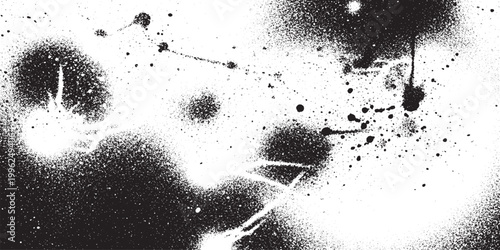 Black ink splatter and spray paint texture on white background for grunge design elements with splatter background abstract artistic distress graffiti watercolor decorative creative dripping