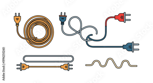 Spare cord Line art vector creative simple shapes illustration