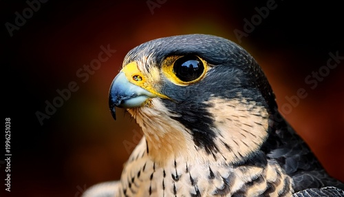 close up macro of peregrine falcon bird of pray