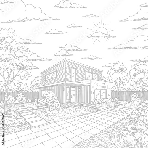 Gemini berkata

A vintage architectural sketch of an old house facade featuring a 3d building plan and landscape art for a city construction project