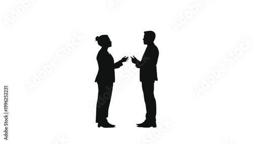 Colleagues engage in a serious conversation to finalize a new project agreement during the workday.