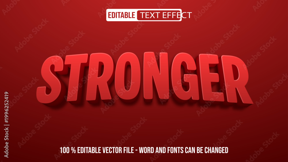 Obraz premium Editable 3d text style effect - Strong Heroies text effect Template