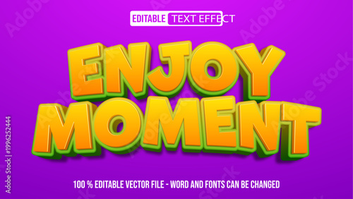 Editable 3d text style effect - Playful Cartoon Vibe Summer  text effect Template