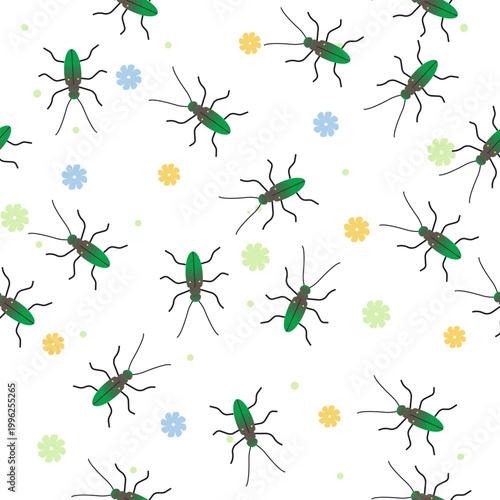 Water beetles and daisies