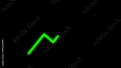 green arrow pointing upwards representing business growth and financial success, alpha Channel, Transparent Background