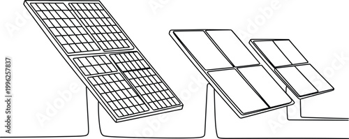 3D isometric illustration of solar panel installation on modern building rooftops for renewable energy concept