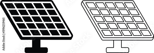 3D solar panel illustration with flat design on white background for renewable energy concept