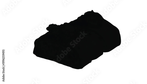 Abstract shape represents a solid geometric form with minimalist design elements for modern projects.