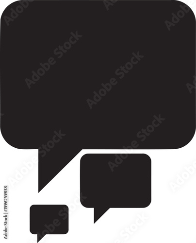 Communication Speech Bubbles Silhouette Icon Set Representing Dialogue Discussion Conversation Social Interaction Feedback Customer Support Chat Messaging Network and Information Exchange Design Eleme