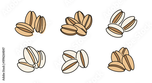 Rolled Oats Line art vector abstract simple illustration