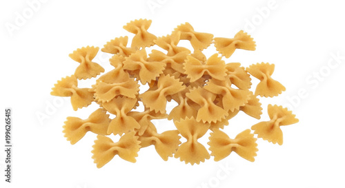 Vector illustration of farfalle pasta on a transparent background