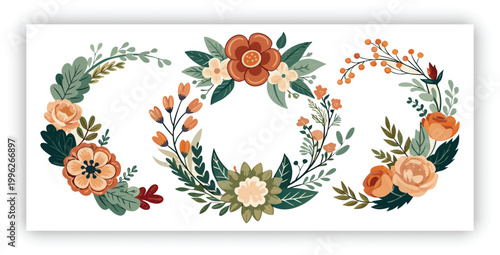 Elegant Floral Branch Illustration in Minimalist Brown Tones