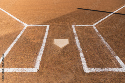 softball baseball plate base home close up with no player background