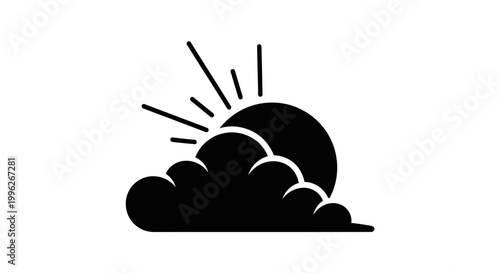 sun behind clouds silhouette high quality professional detailed