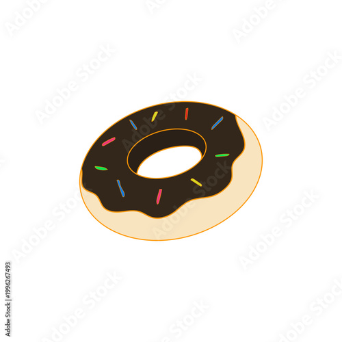 Tasty donut fun vector logo stock design illustration. Fun and playful donut icon graphic asset