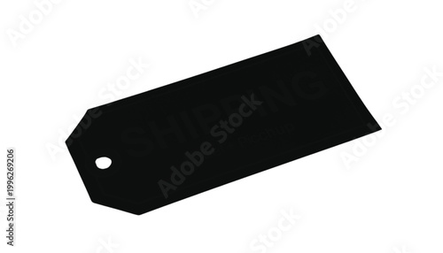 Shipping tag made of cardboard hangs ready to label parcels for outbound customer mail delivery.