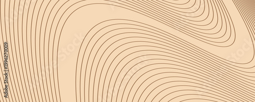 Abstract beige gradient wave background with smooth lines, advertising design background