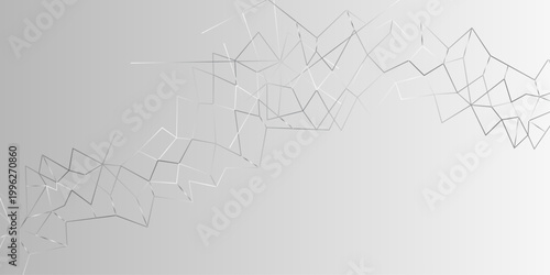 Chaotic abstract line background. Random geometric line seamless pattern. White texture abstract background with lines design, empty space, universe concept. Abstract network polygonal connect lines 
