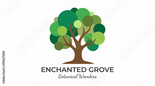 The Enchanted Grove logo features an artistic depiction of a tree with lush foliage, symbolizing nature’s beauty and the joy found in botanical exploration and discovery.