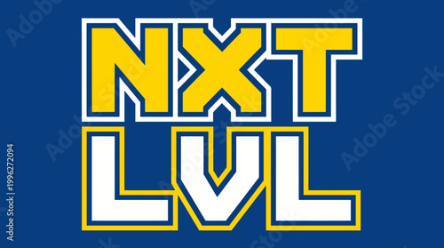 A bold and captivating logo design for NXT LVL, featuring vibrant colors and strong typography that conveys a message of empowerment and determination in achieving new levels.