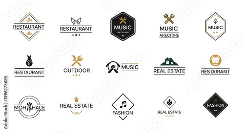 Collection of Diverse Business and Lifestyle Logos.