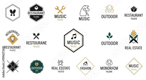Collection of Diverse Business and Lifestyle Logos.