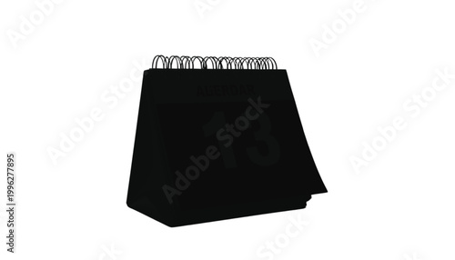 Calendar sitting on a clean desk helps to organize important business deadlines throughout the entire year.