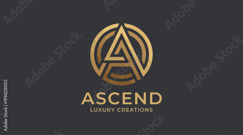 This logo features a harmonious design symbolizing luxury and premium quality, appealing to high-end brands, showcasing elegance and sophistication for prestigious businesses.